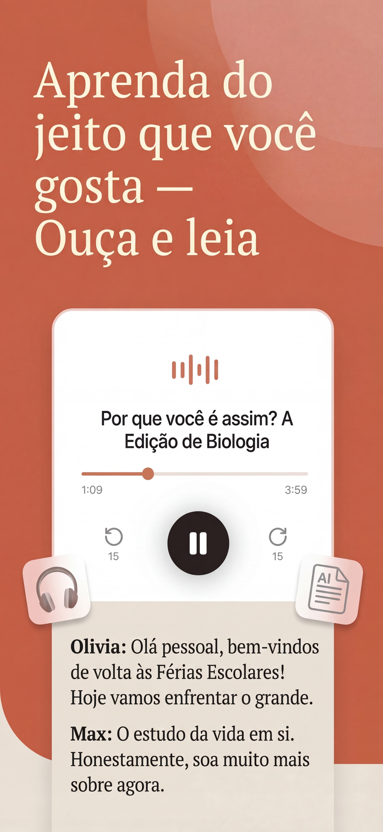 Naukado app de estudo para o ENEM com IA — tela principal em português